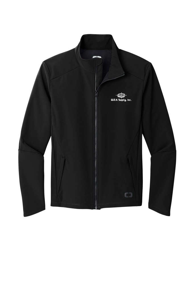 Color Image for OG755 - OGIO® Commuter Full-Zip Soft Shell - Blacktop - WEH Supply - White