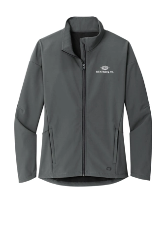 Color Image for LOG755 - OGIO® Women's Commuter Full-Zip Soft Shell - Diesel Grey - WEH Supply - White