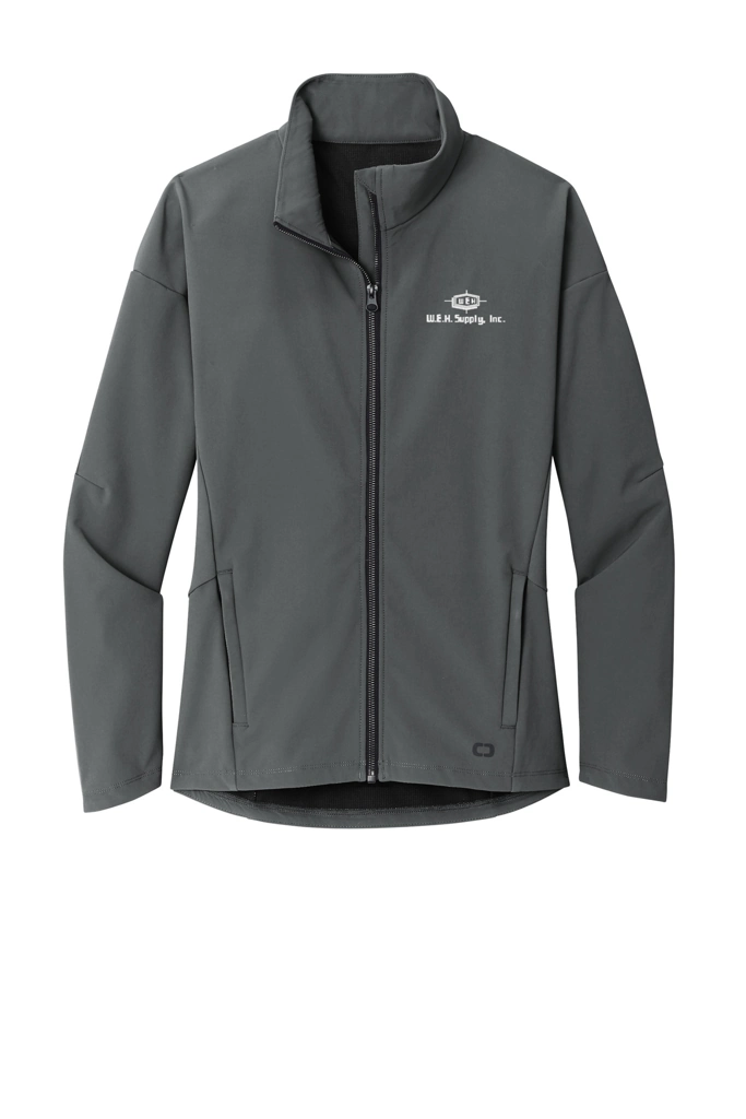 Variant Image for LOG755 - OGIO® Women's Commuter Full-Zip Soft Shell - W.E.H Supply - White - Website WEH Supply