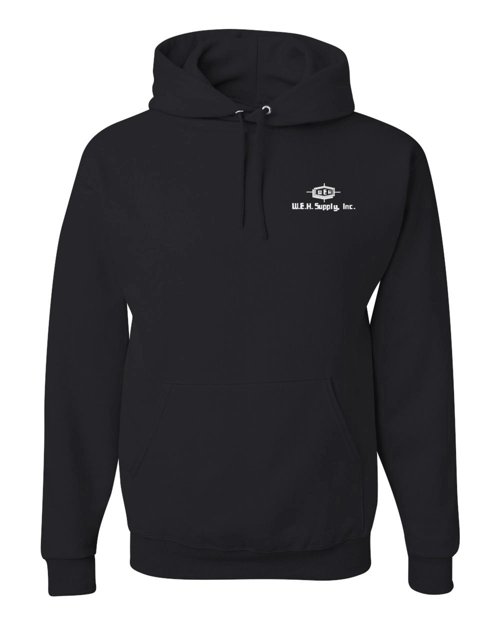 Color Image for 996M - Jerzees - Unisex NuBlend Hooded Sweatshirt - Black - WEH Supply - White