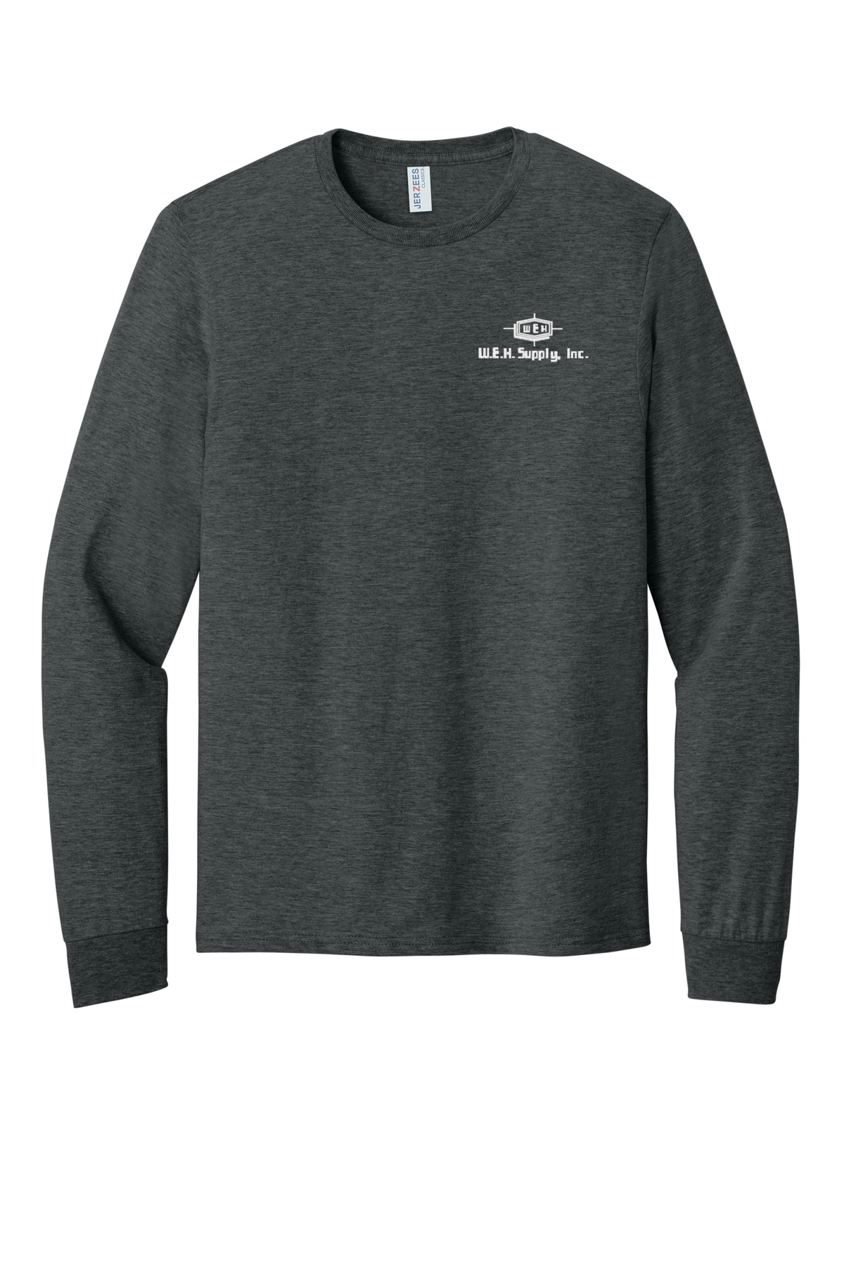 Variant Image for 363L - Jerzees Classics® Unisex Cotton Long Sleeve T-Shirt - W.E.H Supply - White - Website WEH Supply