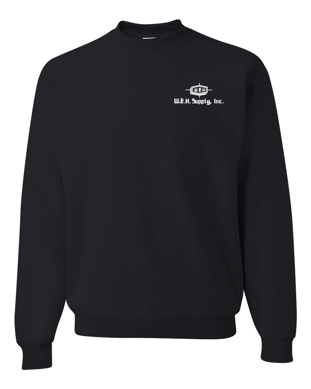 Color Image for 562MR - Unisex NuBlend Crewneck Sweatshirt - Black - WEH Supply - White