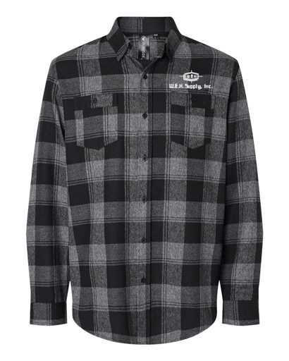 Variant Image for 8220 - Burnside Men's Perfect Flannel Work Shirt - W.E.H - White - E - Website WEH Supply
