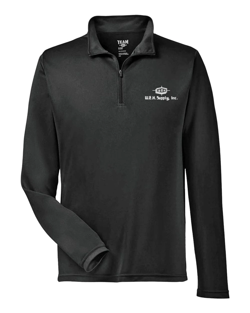 Color Image for TT31 - Team 365 Men's Zone Performance Quarter-Zip Pullover - Black - WEH Supply - White