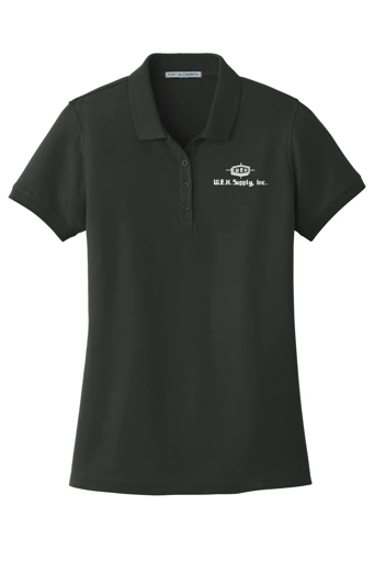 Variant Image for L100 Port Authority® Women's Core Classic Pique Polo - W.E.H - White - E - Website WEH Supply