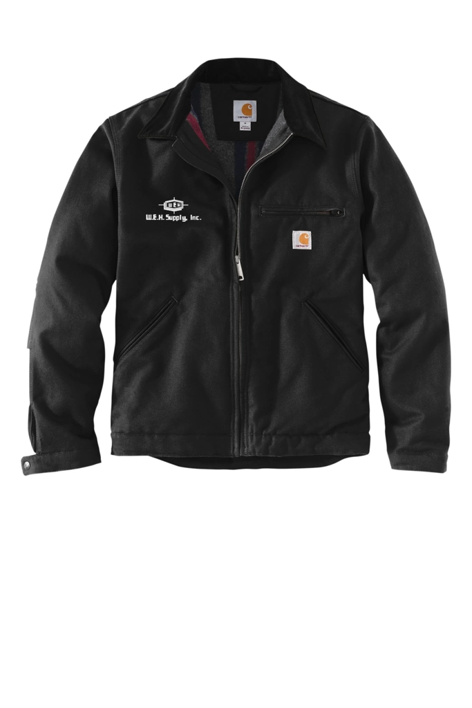 Color Image for CT103828 - Carhartt® Duck Detroit Jacket - Black - WEH Supply - White
