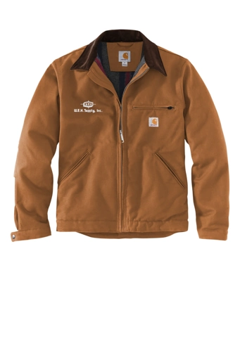 Color Image for CT103828 - Carhartt® Duck Detroit Jacket - Carhartt Brown - WEH Supply - White