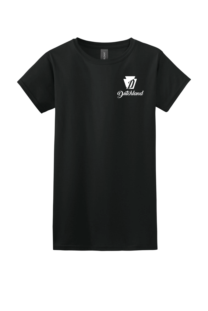 Color Image for 64000L - Gildan Softstyle® Women's T-Shirt - Black - WEH - Dutchland -White