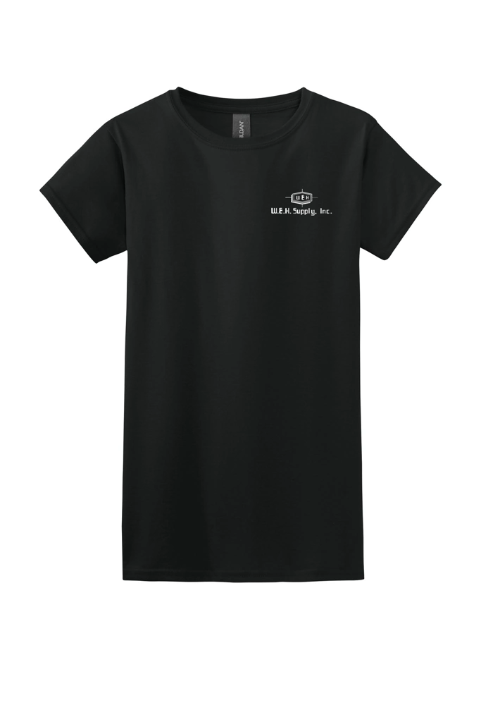 Color Image for 64000L - Gildan Softstyle® Women's T-Shirt - Black - WEH - White E