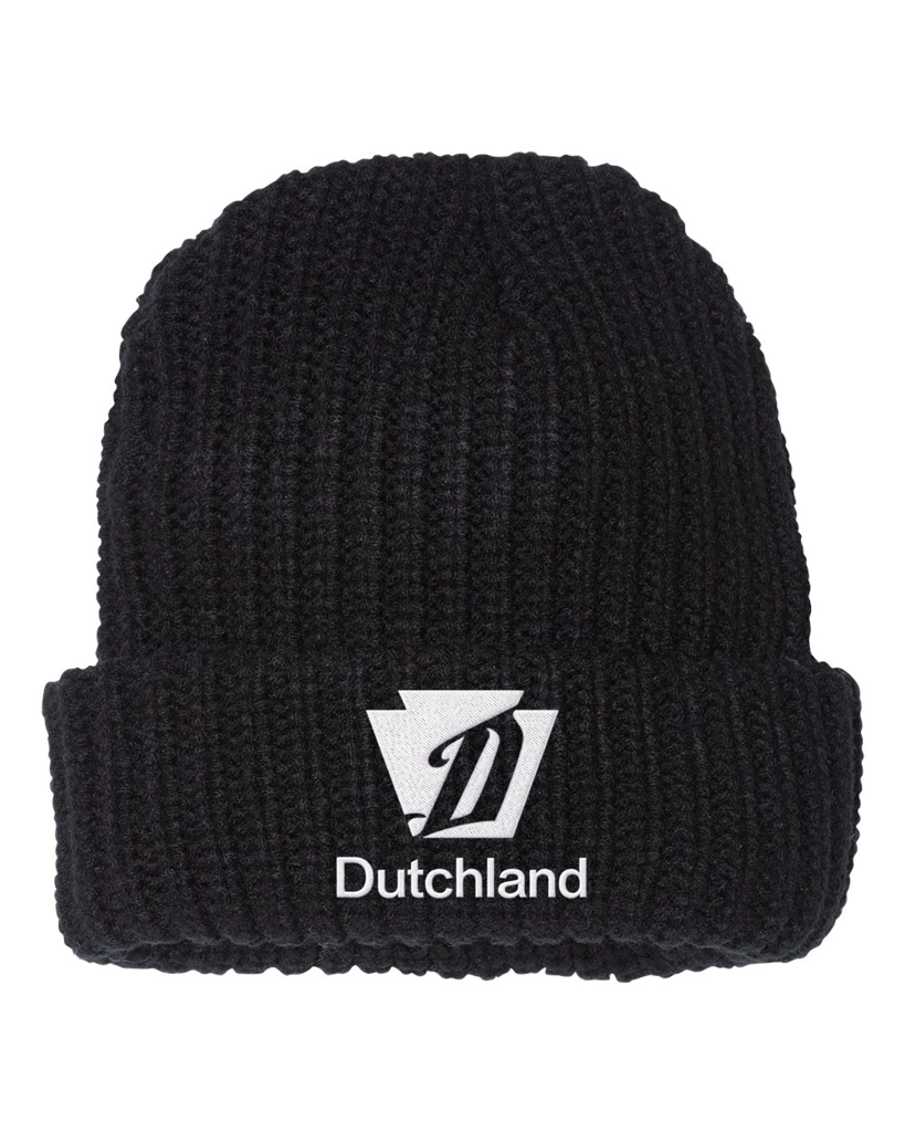 Variant Image for SP90 - Sportsman 12" Chunky Cuffed Beanie - W.E.H. Dutchland - White E - Website WEH Supply