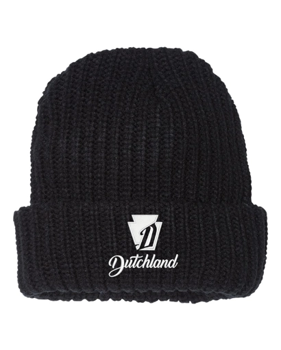 Variant Image for SP90 - Sportsman 12" Chunky Cuffed Beanie - W.E.H. Dutchland - White E - Website WEH Supply