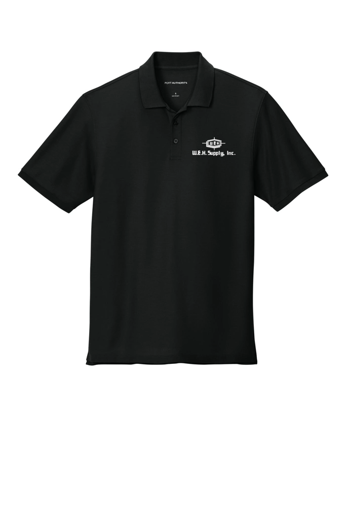 Color Image for K200 - Port Authority® Wearever Signature Pique Polo - Deep Black - WEH Supply - White