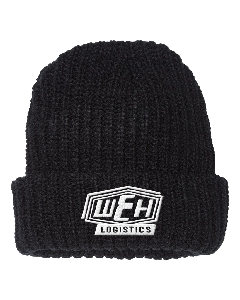 Variant Image for SP90 - Sportsman 12" Chunky Cuffed Beanie - W.E.H. Logistics - White E - Website WEH Supply