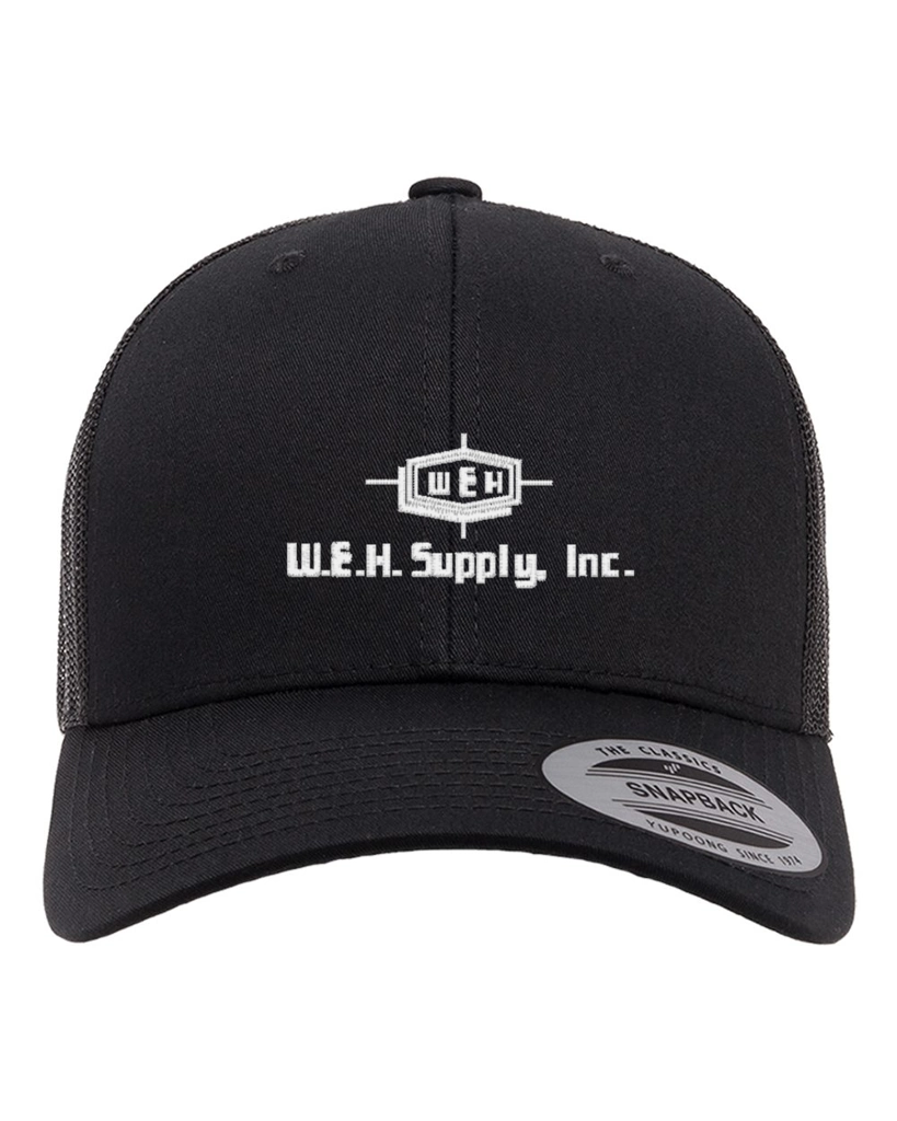 Variant Image for 6606 - YP Classics Retro Trucker Cap - W.E.H - White - E - Website WEH Supply