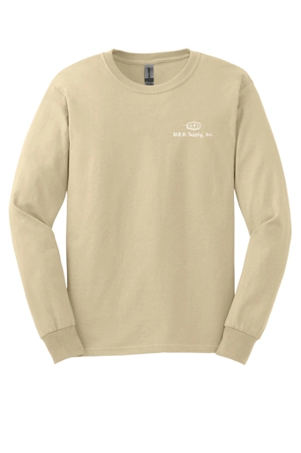 Variant Image for G2400 - Gildan® Ultra Cotton® 100% US Cotton Long Sleeve T-Shirt - W.E.H - White - D - Website WEH Supply