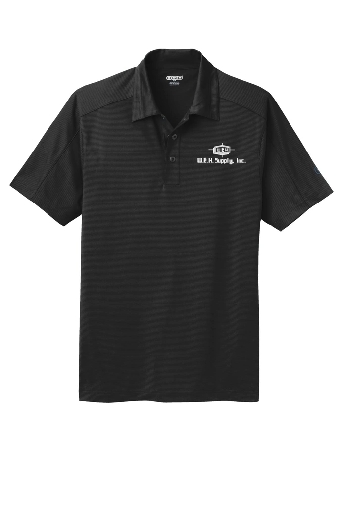 Color Image for OG1030 - OGIO® Linear Polo - Blacktop - WEH Supply - White