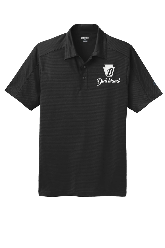 Color Image for OG1030 - OGIO® Linear Polo - Blacktop - WEH Dutchland - White E