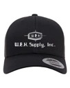 Color Image for 6606 - YP Classics Retro Trucker Cap - Black - WEH - White FLP - E