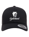 Color Image for 6606 - YP Classics Retro Trucker Cap - Black - WEH Dutchland - White FLP - E