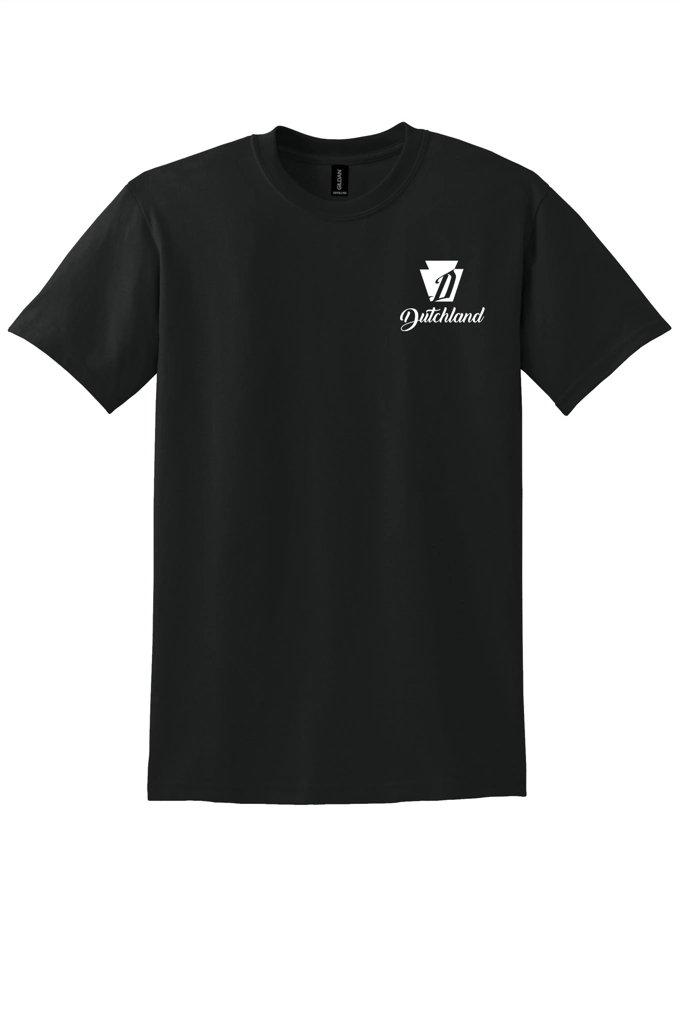 Color Image for 8000 - Gildan® DryBlend® 50 Cotton/50 Poly T-Shirt - Black - WEH - Dutchland -White