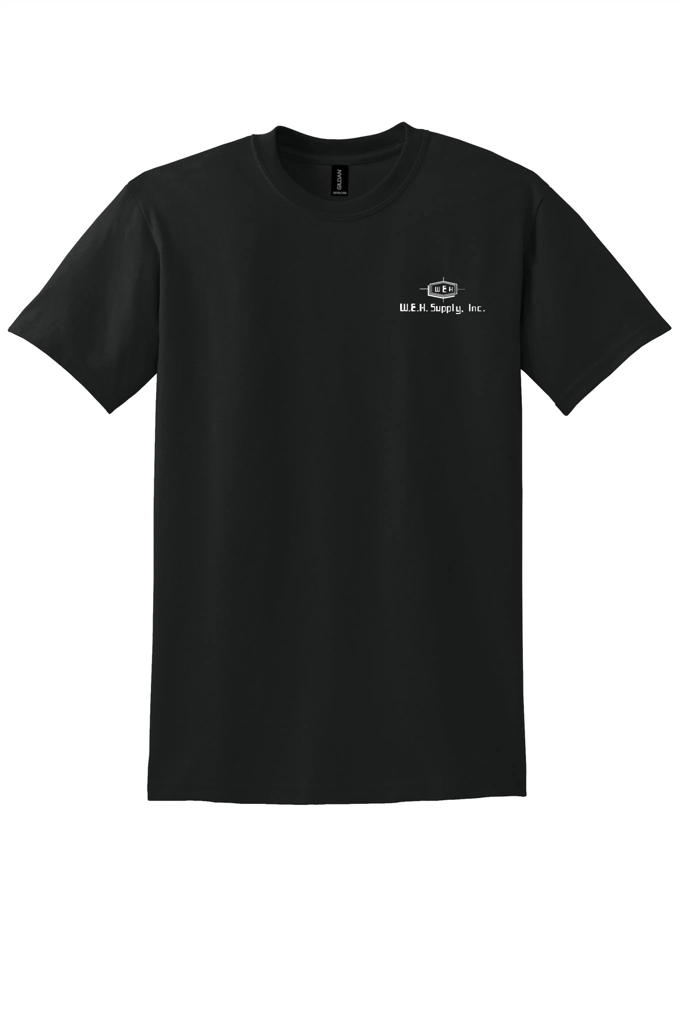 Color Image for 8000 - Gildan® DryBlend® 50 Cotton/50 Poly T-Shirt - Black - WEH - White E
