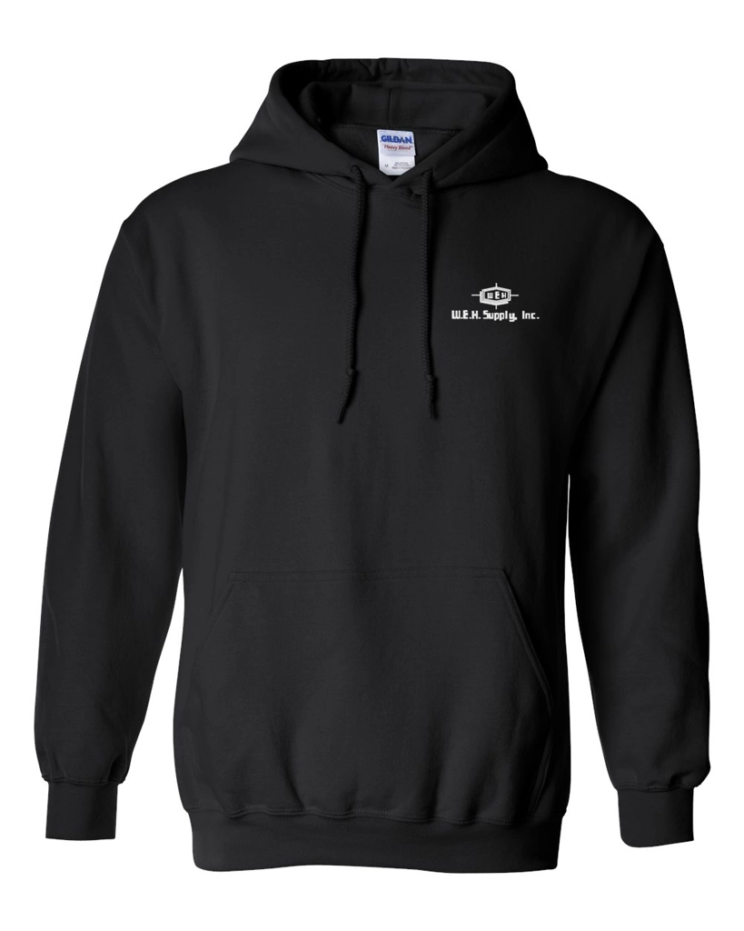 Color Image for 18500 - Gildan Heavy Blend™ Hooded Sweatshirt - Black - WEH Supply - White