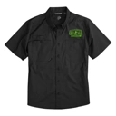 Color Image for 4451 - DRI DUCK Men's Craftsman Woven Short Sleeve Shirt - Black - WEH Logistics - Lime Green E