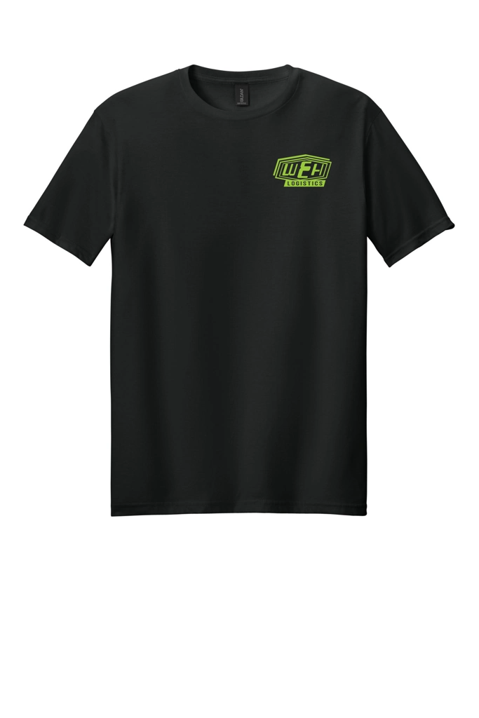 Color Image for 64000 - Gildan Softstyle® T-Shirt - Black - WEH Logistics - White D