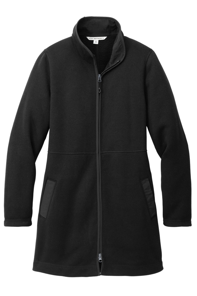 L425  - Port Authority® Women's Arc Sweater Fleece Long Jacket